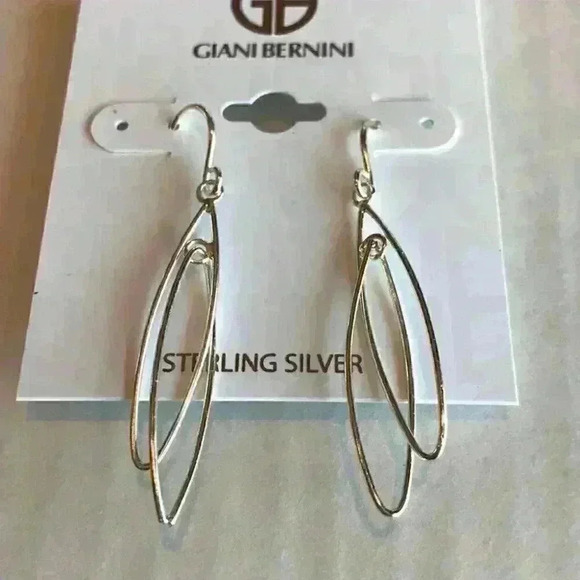 Giani Bernini New Double Oval Drop Earrings - Picture 3 of 8
